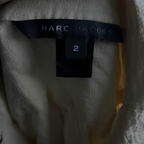 Marc Jacobs Yellow Pin Tucked Embroidered Collard Peplum Blouse - Picture 6 of 6